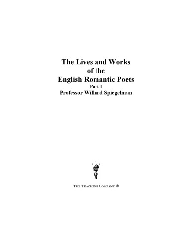 The lives and works of the English Romantic poets