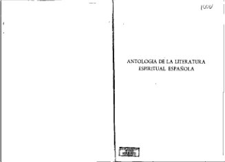 Antologia de la literatura espiritual española