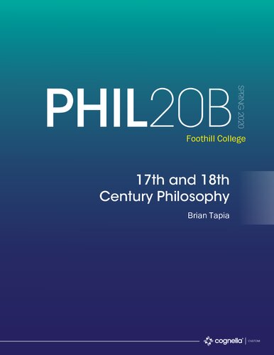 PHIL20B - 17th and 18th Century Philosophy