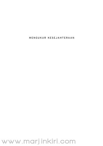 Mengukur Kesejahteraan