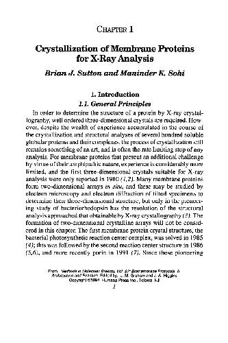 Biomembrane Protocols. Architecture and Function