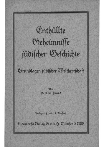 Enthuellte Geheimnisse juedischer Geschichte