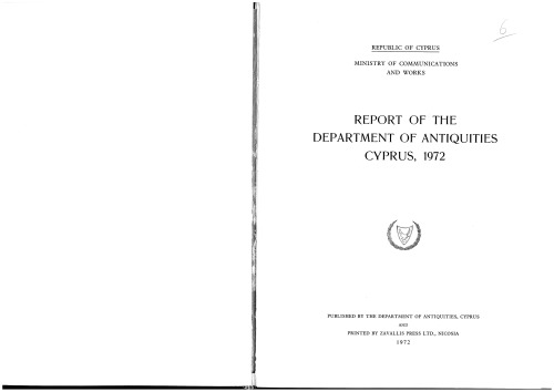 A Cypro-Geometric tomb from "Latsia" Rizokarpaso