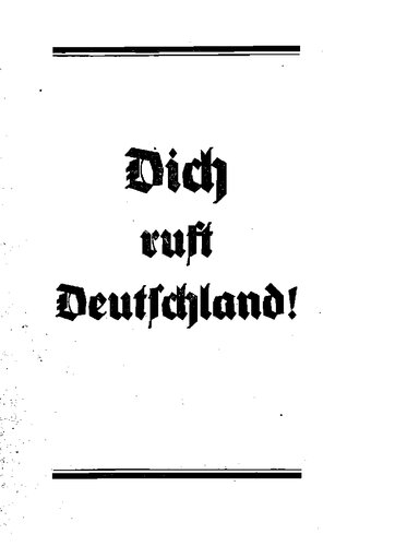 Dich ruft Deutschland