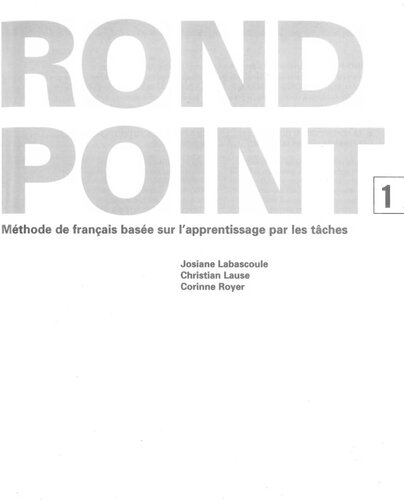 rond point 1 Livre d´eleve
