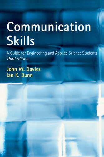 Communication Skills: A Guide for Engineering and Applied Science Students