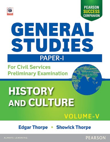 General Studies for Civil Services Preliminary Examination Vol V Paper I History and Culture