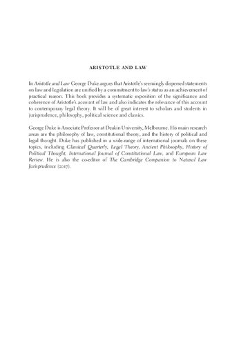 Aristotle and Law: The Politics of Nomos