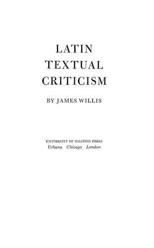 Latin Textual Criticism