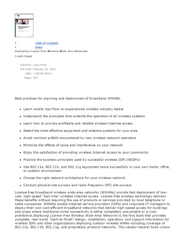 Deploying License-Free Wireless Wide-Area Networks