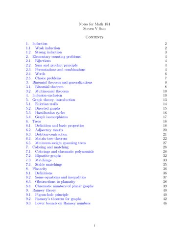 Math 154 (Discrete Mathematics)