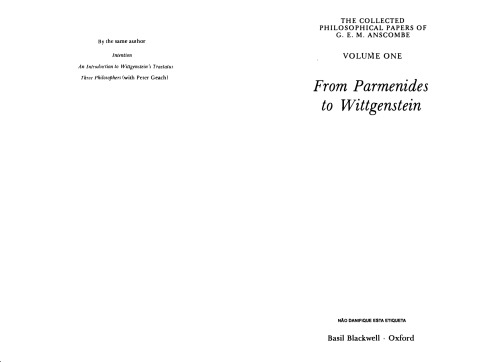 From Parmenides to Wittgenstein
