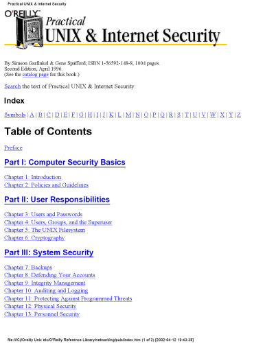 Practical Unix and Internet Security, 2nd Edition