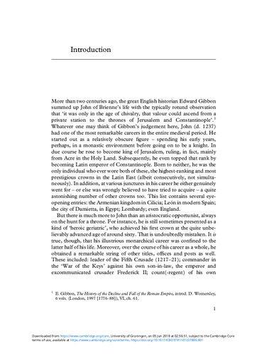 John of Brienne: King of Jerusalem, Emperor of Constantinople, c. 1175-1237