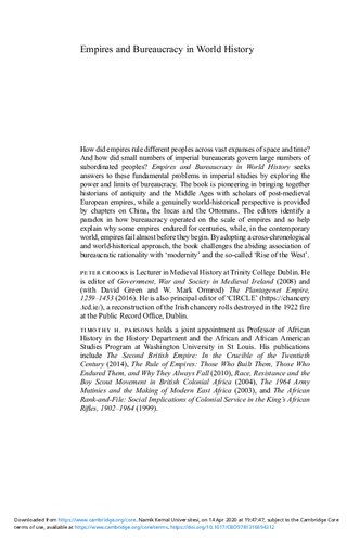 Empires and Bureaucracy in World History: From Late Antiquity to the Twentieth Century