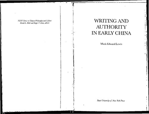 Writing and Authority in Early China