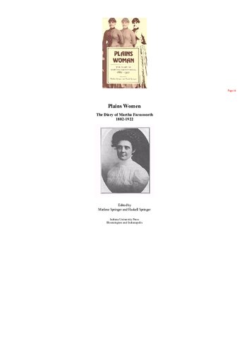 Plains woman : the diary of Martha Farnsworth, 1882-1922