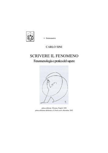 Scrivere il fenomeno: fenomenologia e pratica del sapere
