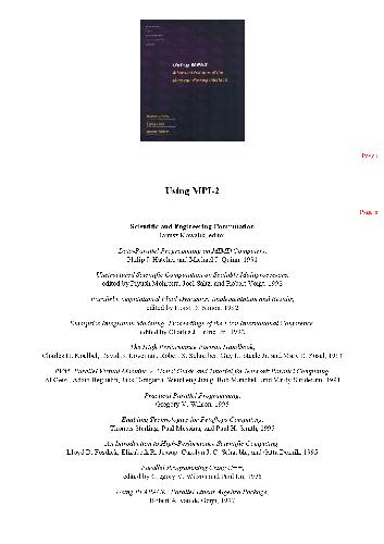 Using MPI-2: Advanced Features of the Message Passing Interface