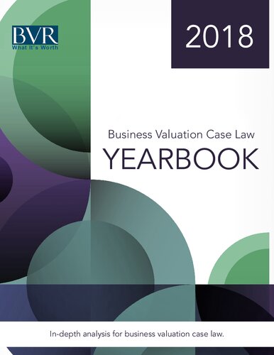 2018 Business Valuation Case Law Yearbook