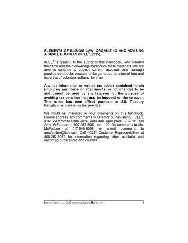 Organizing and Advising a Small Business