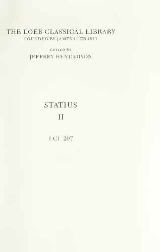 Statius: Thebaid (Books 1-7)