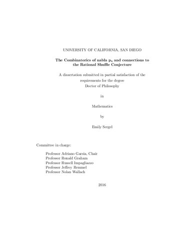 The Combinatorics of nabla p_n and connections to the Rational Shuffle Conjecture