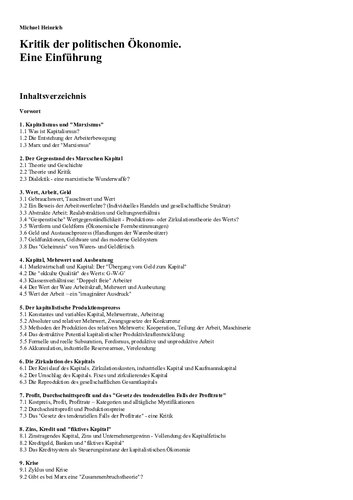 Kritik der politischen Ökonomie. Eine Einführung