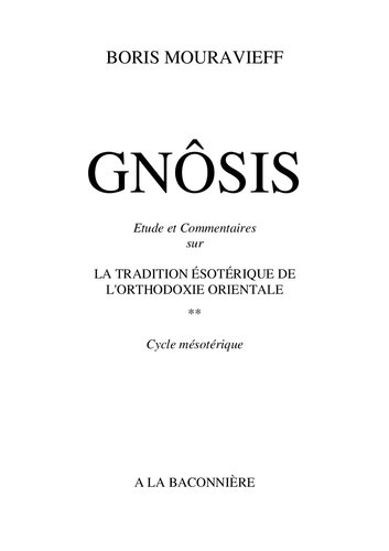 Gnosis T. 2 : Cycle mésoterique
