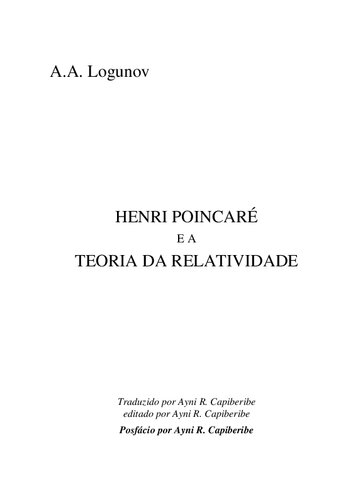 Henri Poincaré e a Teoria da Relatividade