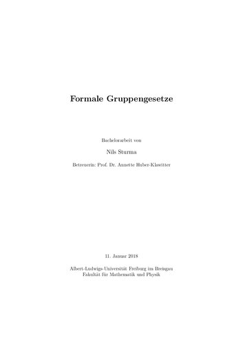 Formale Gruppengesetze