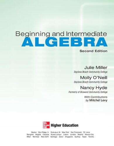 Beginning And Intermediate Algebra