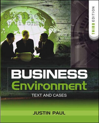 Business environment : text and cases