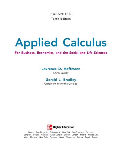 Applied Calculus For Business, Economics, and the Social and Life Sciences
