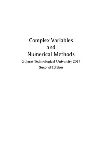 Complex Variables and Numerical Methods Gujarat Technological University 2017