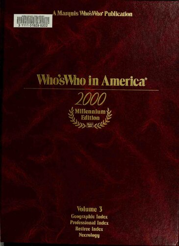 Who's Who in America 2000: Millennium Edition
