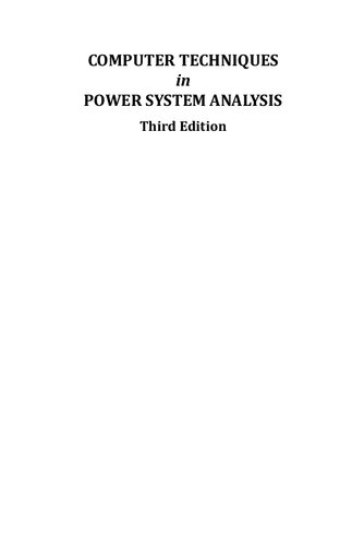 Computer techniques in power system analysis