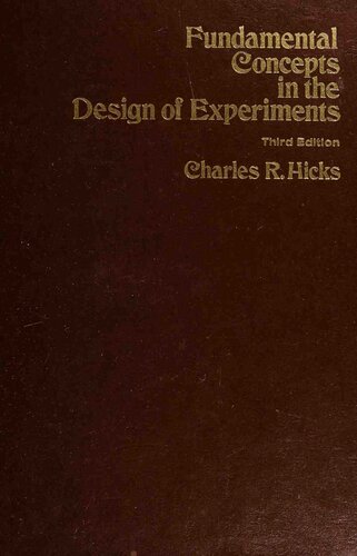 Fundamental Concepts in the Design of Experiments