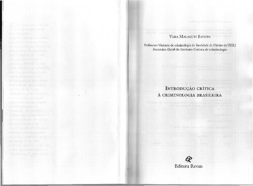 Introdução Crítica à Criminologia Brasileira