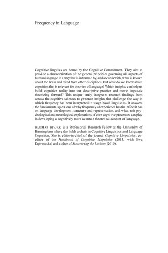 Frequency in Language: Memory, Attention and Learning