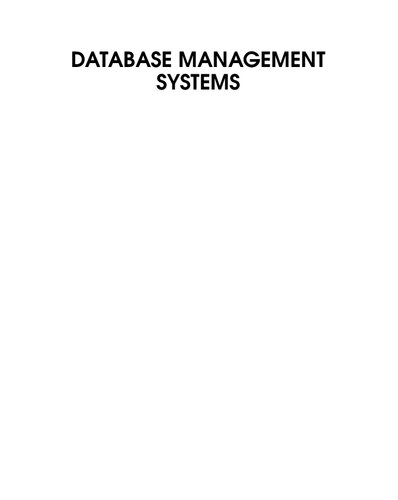 Database Management Systems Ramakrishnan