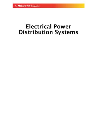 Electrical power distribution systems