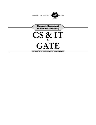Computer Science and Information Technology for GATE