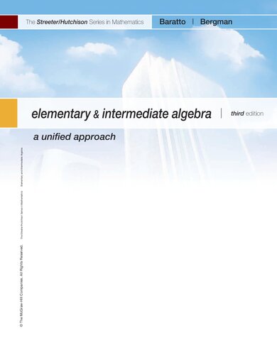 Elementary & intermediate algebra : a unified approach