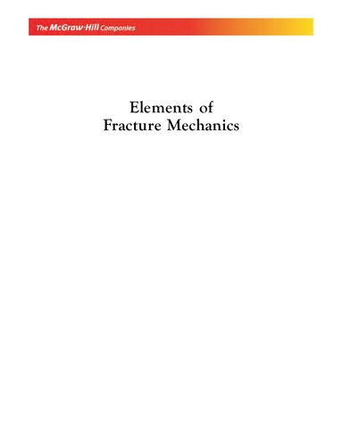 Elements of Fracture Mechanics