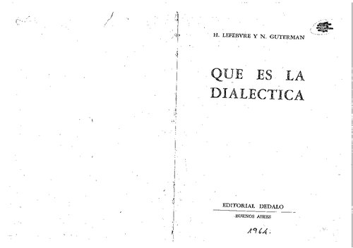 Que és la dialéctica