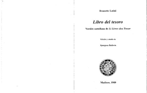 Libro del tesoro : versión castellana de 