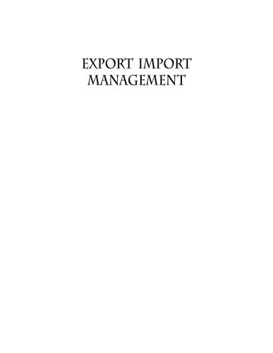 Export Import Management