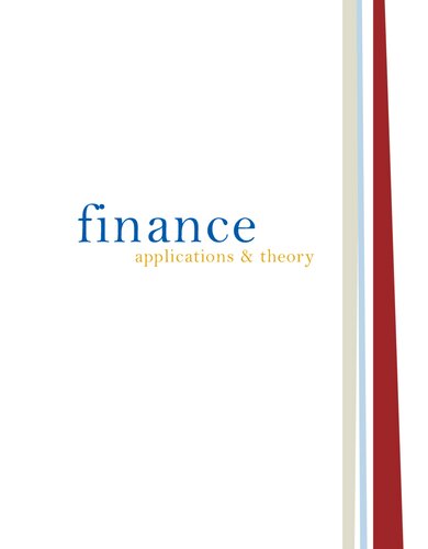 Finance: Applications and Theory
