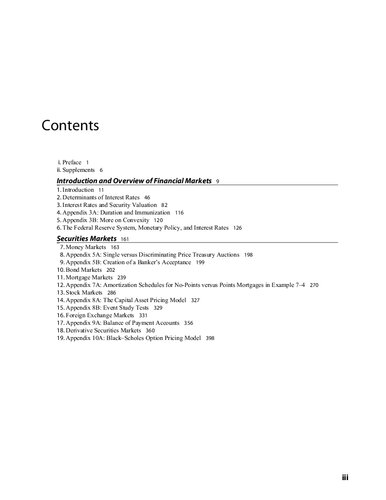 Financial Markets and Institutions